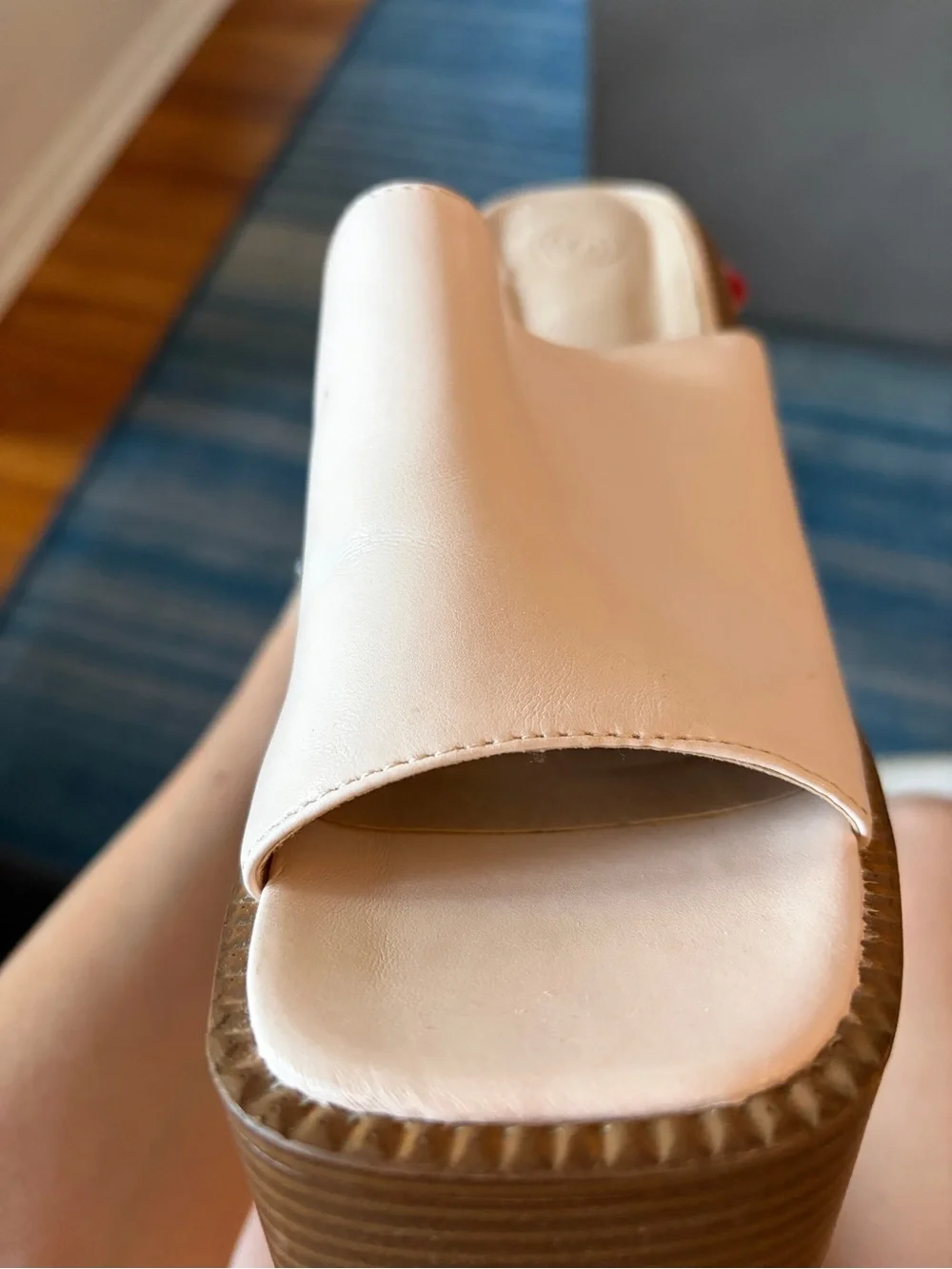 Cream Platform Mule Heels - Women